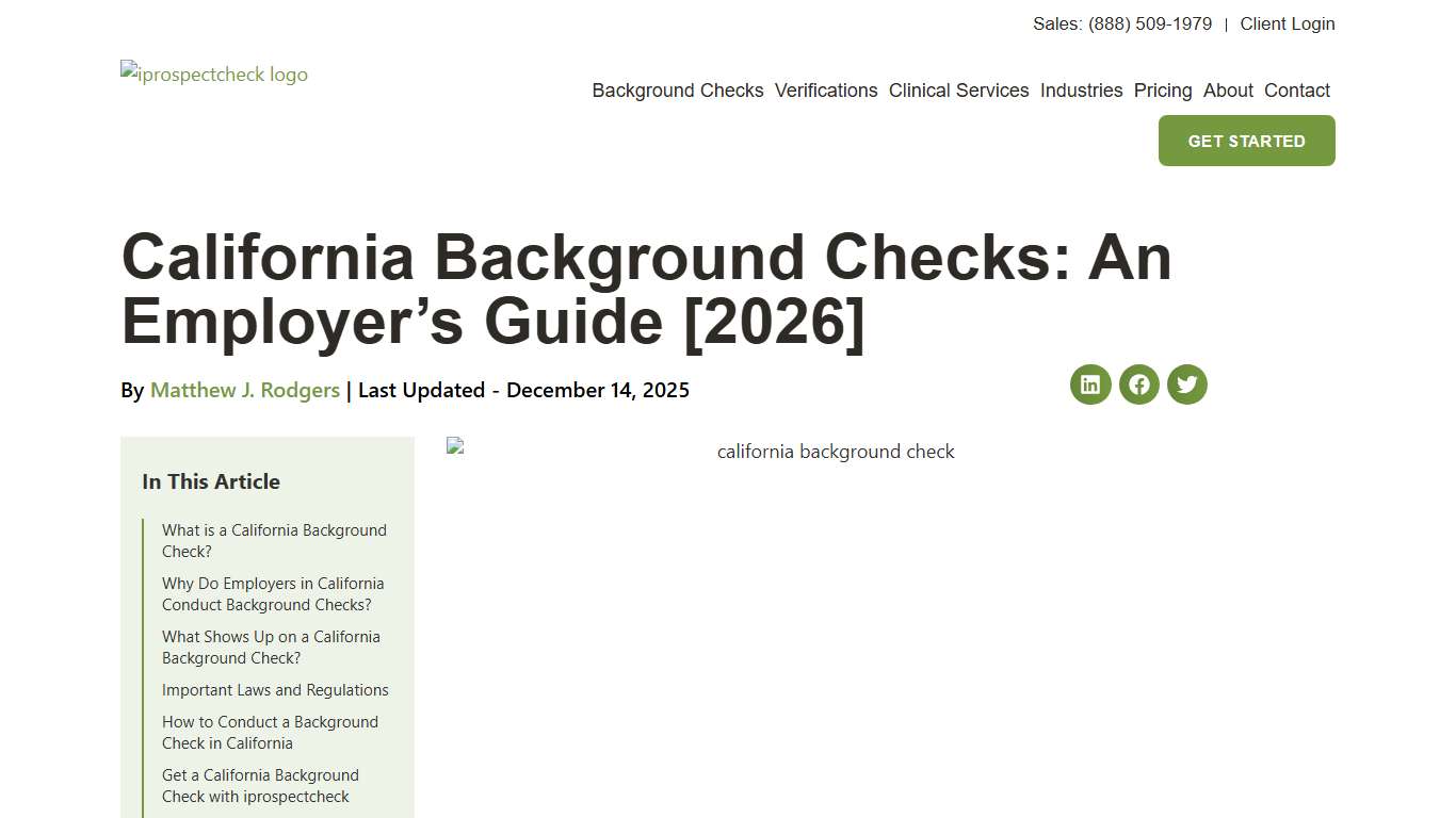 California Background Check: An Employer's Guide [2026]